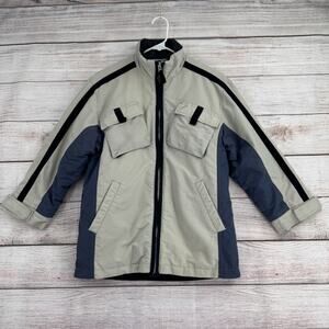 Vintage Nike Ripstop Puffer Jacket Youth‎ Boy's Size M/10-12 Beige/Blue/Black